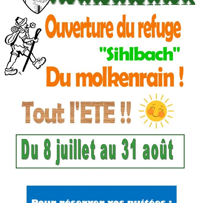 Ouverture du refuge tout l'été !